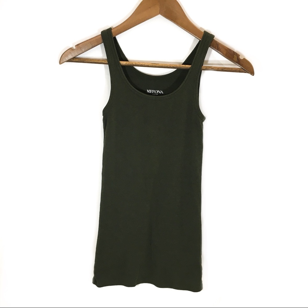 Merona Olive Green Basic Soft Tank Top